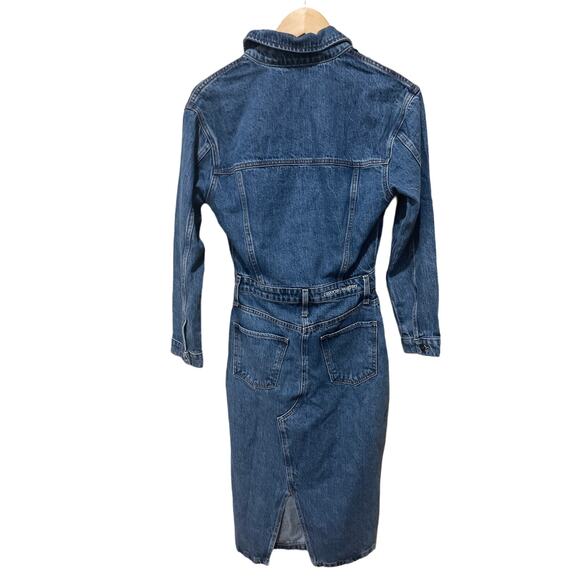 Favorite Daughter The City Dress – Blue Denim‎ Midi Chic Size 0 New with Tags - Picture 11 of 12